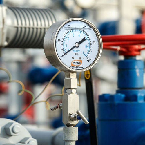 MANÓMETRO GLICERINA 100PSI INFERIOR - MA100-1/4G