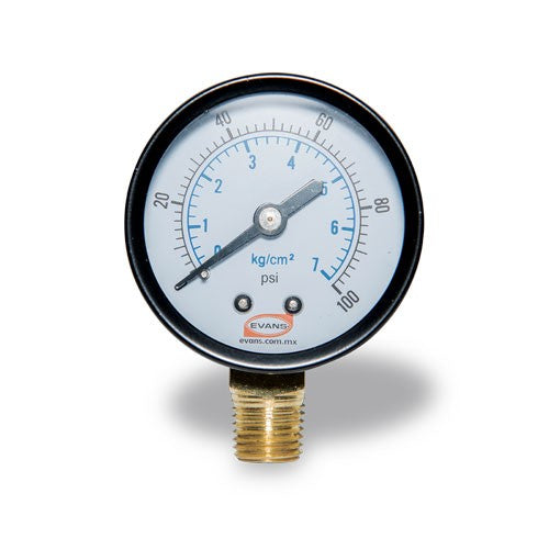  Manómetro de presión, 0-100psi 0-7bar manómetro manómetro para  agua aire aceite dial instrumento base entrada NPT 1/4 : Industrial y  Científico