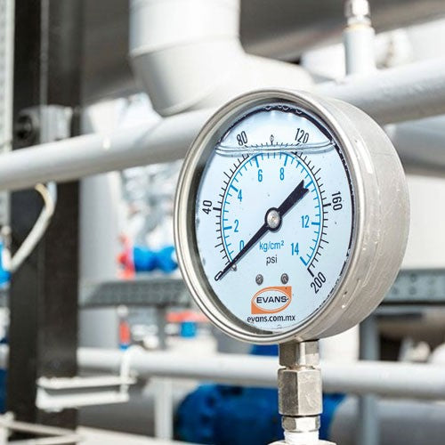 MANOMETRO GLICERINA 200PSI - MA200-1/4G