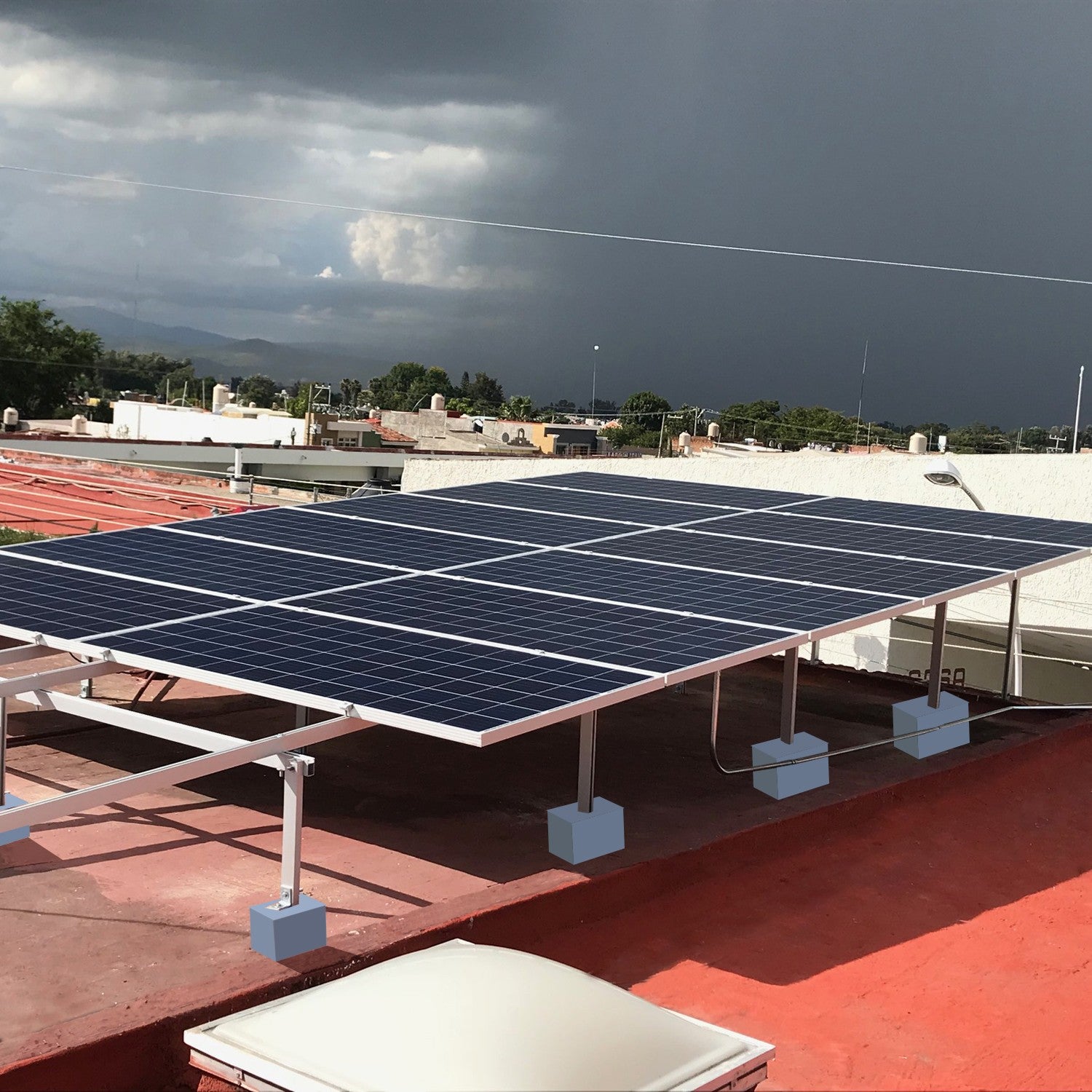 ESTRUCTURA PARA 12 PÁNELES SOLARES 2X6 - ASB12MFV-2X6