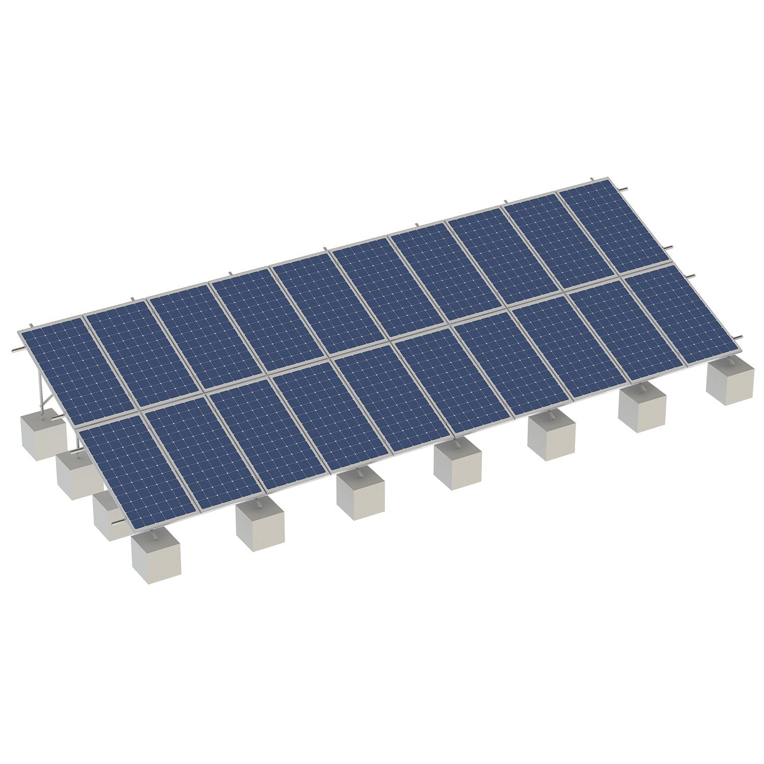 ESTRUCTURA PARA 20 PÁNELES SOLARES 2X10 - ASB20MFVG-2X10