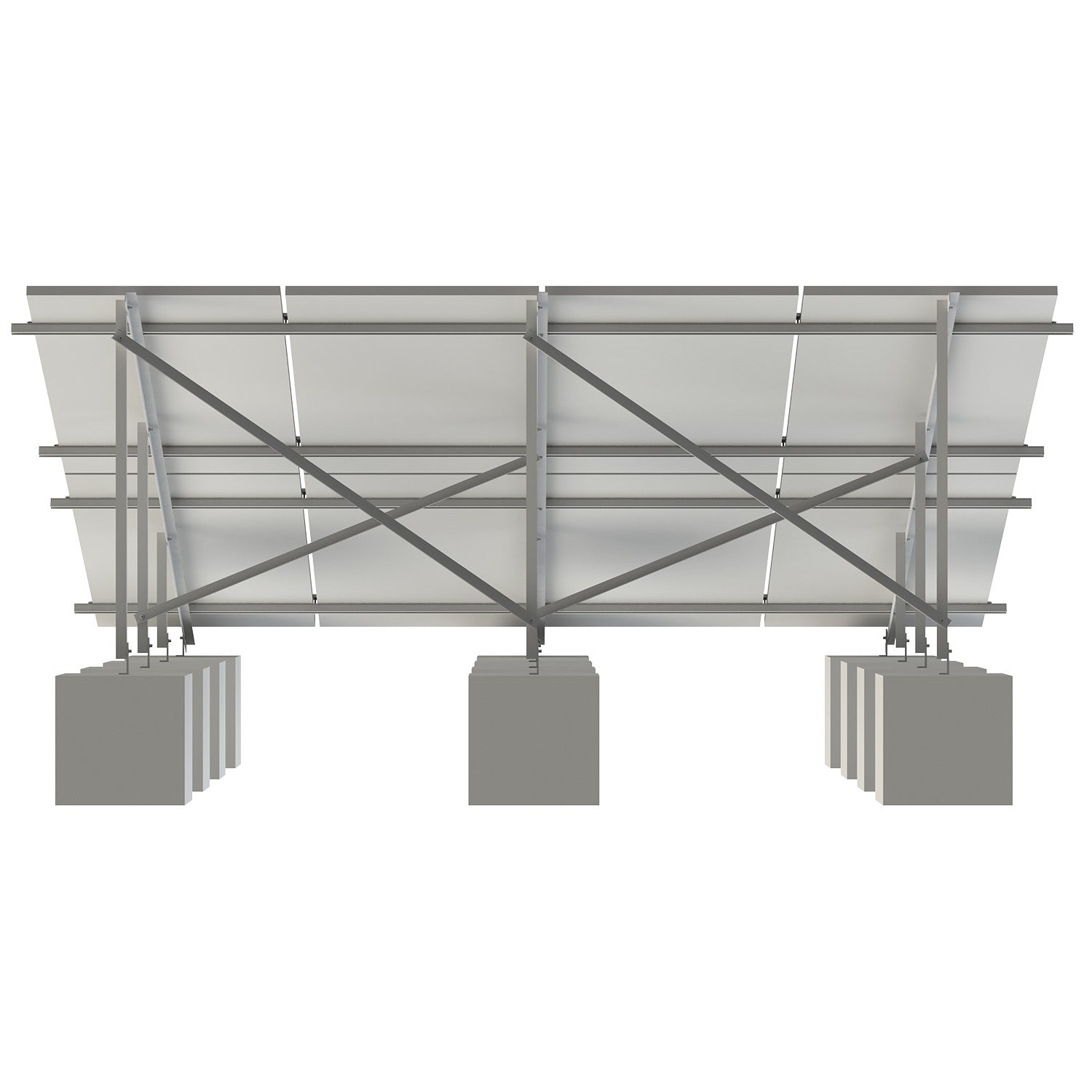 ESTRUCTURA PARA 8 PÁNELES SOLARES 2X4 - ASB8MFV-2X4