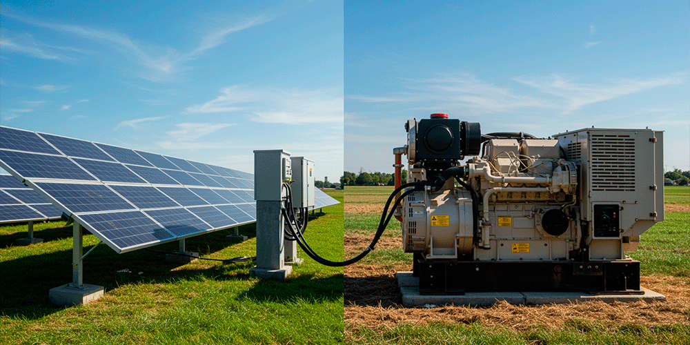 Planta de luz de emergencia híbridos (solar + diésel): ventajas y desventajas reales