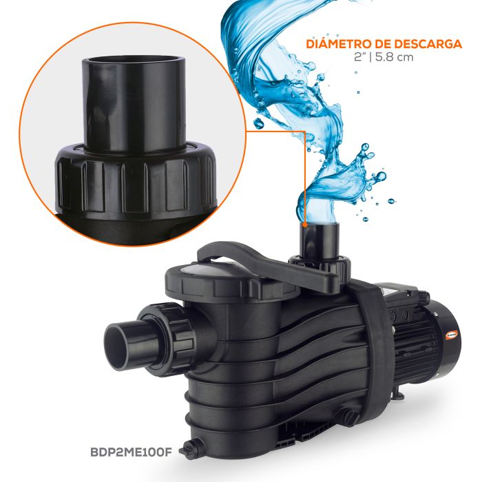 KIT BOMBA DE PISCINA 1 HP + BCA-60KBTU
