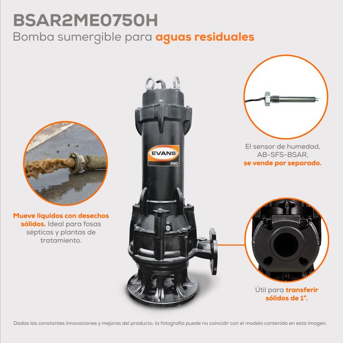 BOMBA DE AGUA RESIDUAL 10HP 220V