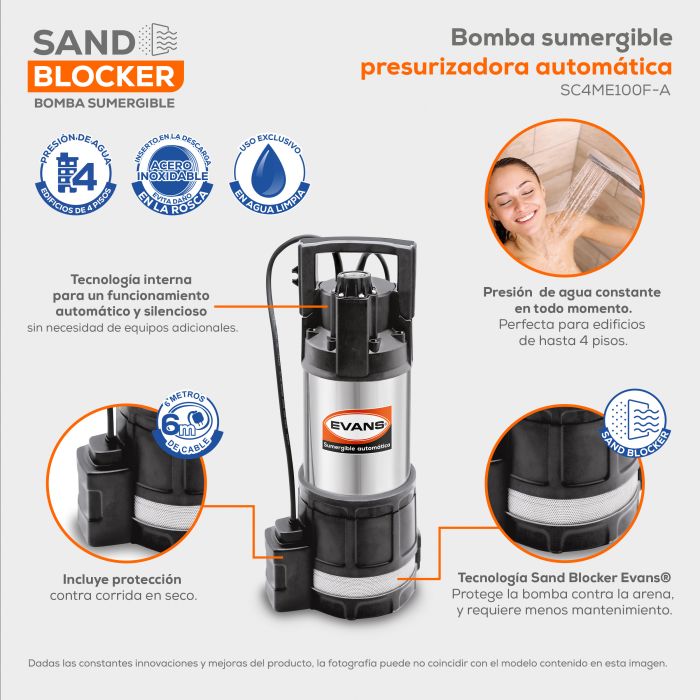 BOMBA SUMERGIBLE 13GPM 1HP