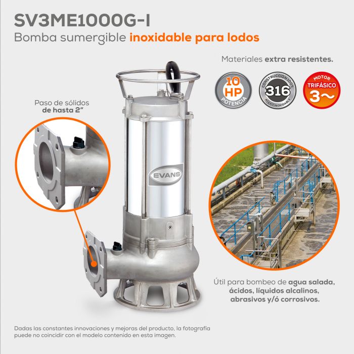 BOMBA DE LODOS 10HP SV3ME1000G-I