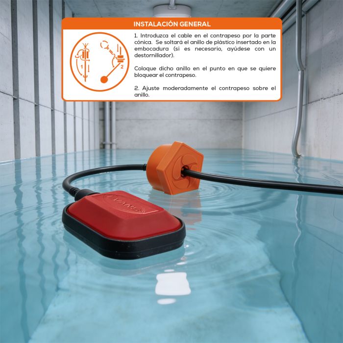 FLOTADOR 3M 16A C/CONTRAPESO ABRNK3C