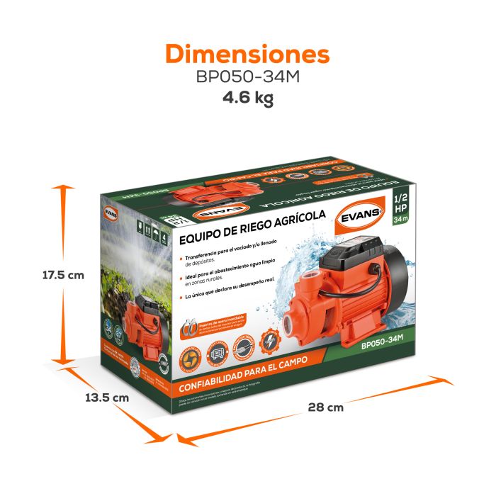 EQUIPO DE RIEGO AGRICOLA 1/2HP