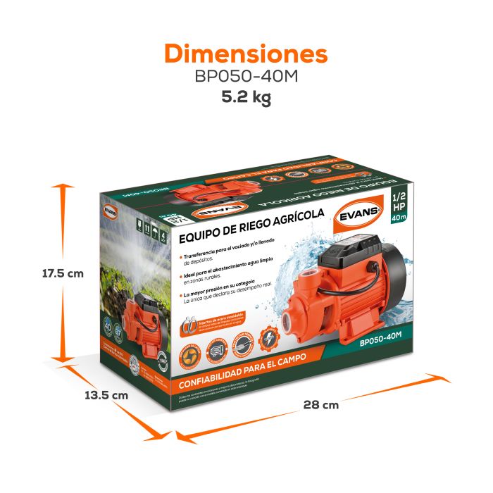 EQUIPO DE RIEGO AGRICOLA 1/2HP
