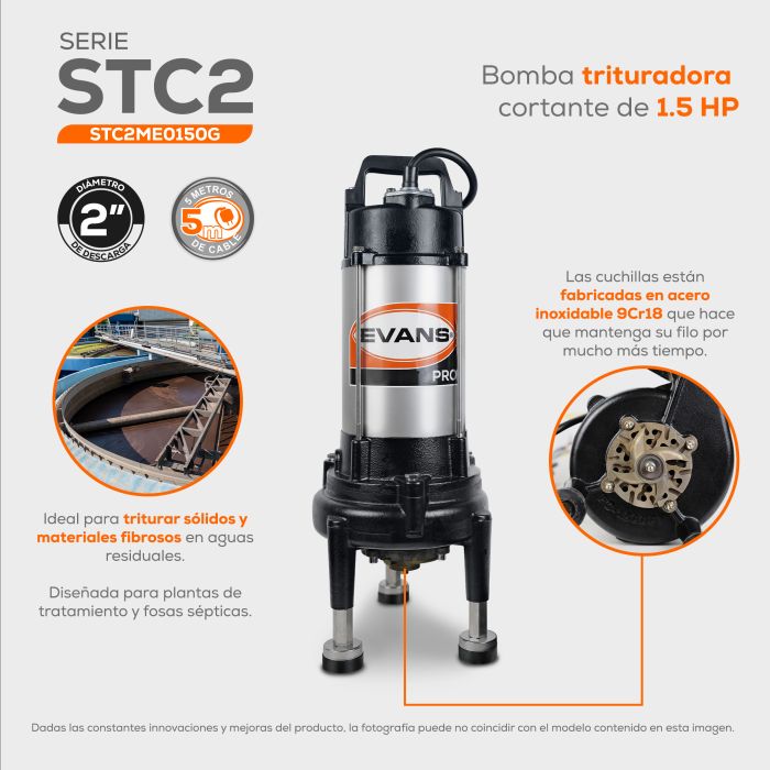 BOMBA TRITURADORA CORTANTE 1.5 STC2ME0150G