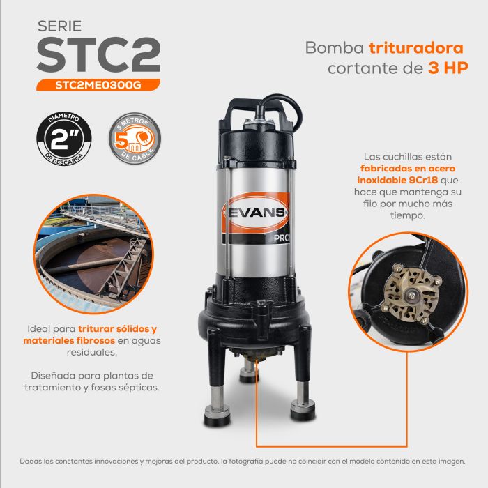 BOMBA TRITURADORA CORTANTE 3 STC2ME0300G