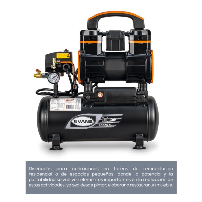 COMPRESOR 1E LA PAINT 1HP 8L EL50ME100-8