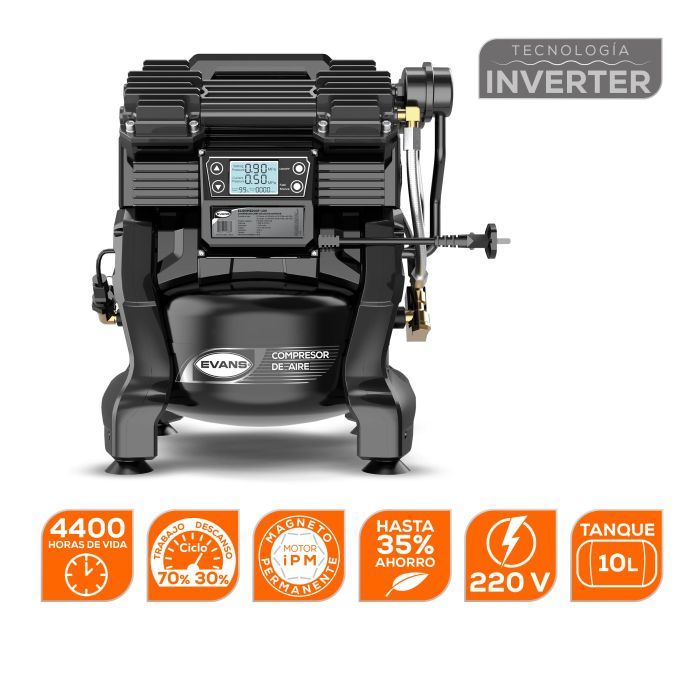 COMPRESOR LIBRE ACEITE 3HP 10L ELI120E300G-10V