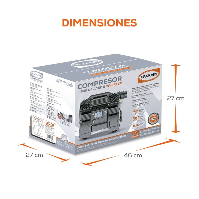 COMPRESOR LIBRE ACEITE 2HP ST ELI90ME200F-P
