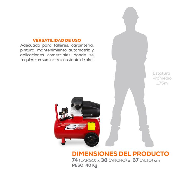 "COMPRESOR 1E LUB 3HP 50L H" EC17VME300-050
