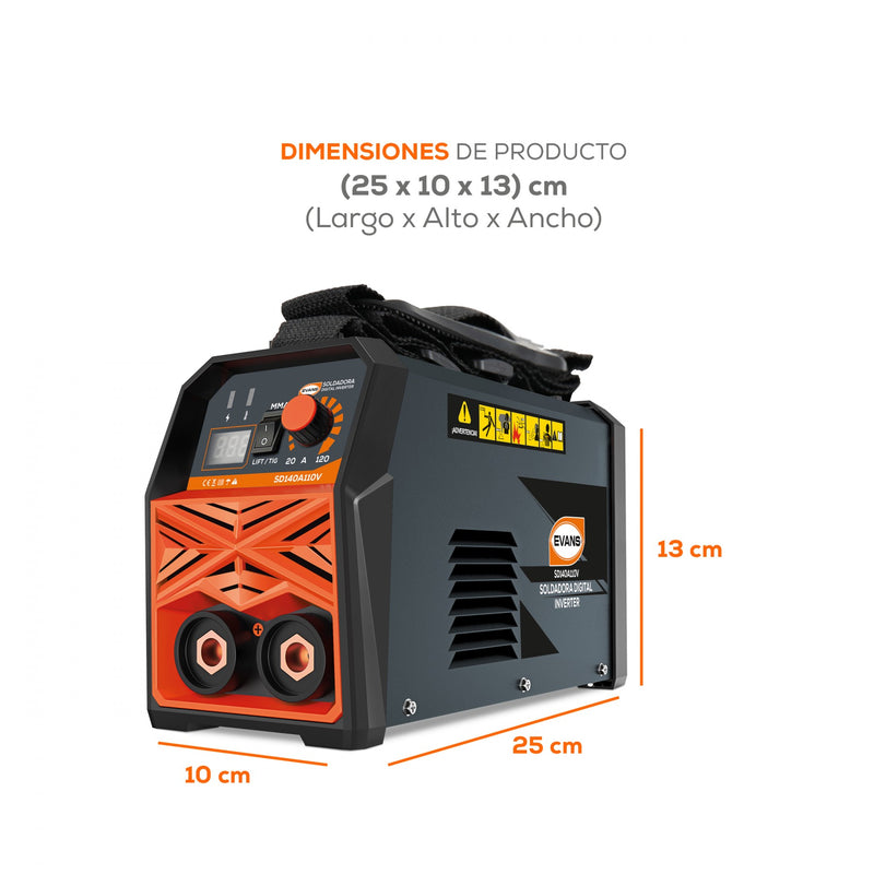 SOLDADORA DIGITAL INVERTER 140A 110V - SD140A110V