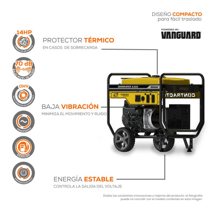 GENERADOR 8.5 KVA 14 HP VANGUARD A/E G85MG1400VAE