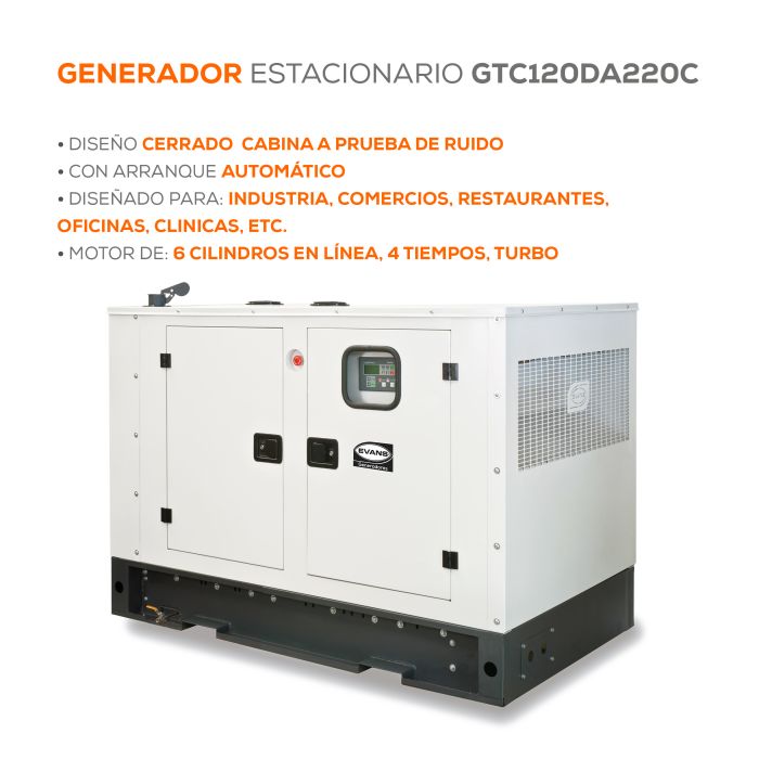 GENERADOR INDUSTRIAL 88KW C GTC120DA220C