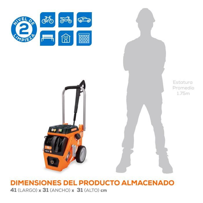 HIDROLAVADORA 6LPM 1800PSI HD06L18ME200