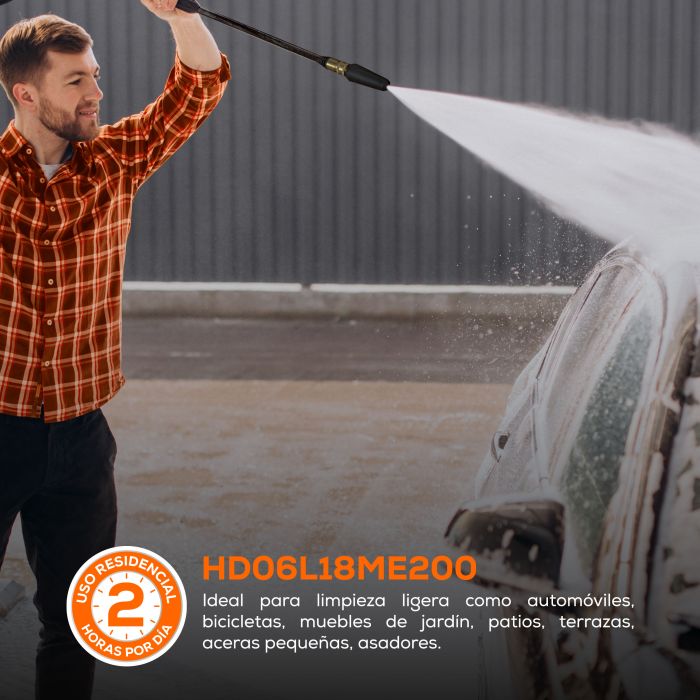 HIDROLAVADORA 6LPM 1800PSI HD06L18ME200