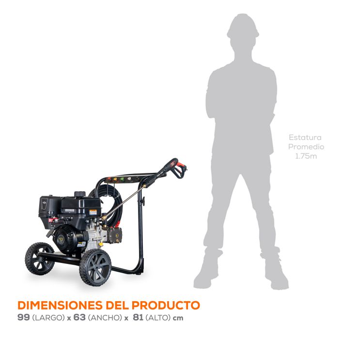 HIDROLAVADORA GAS 12LPM 3200PSI HI12L32MG1000BS