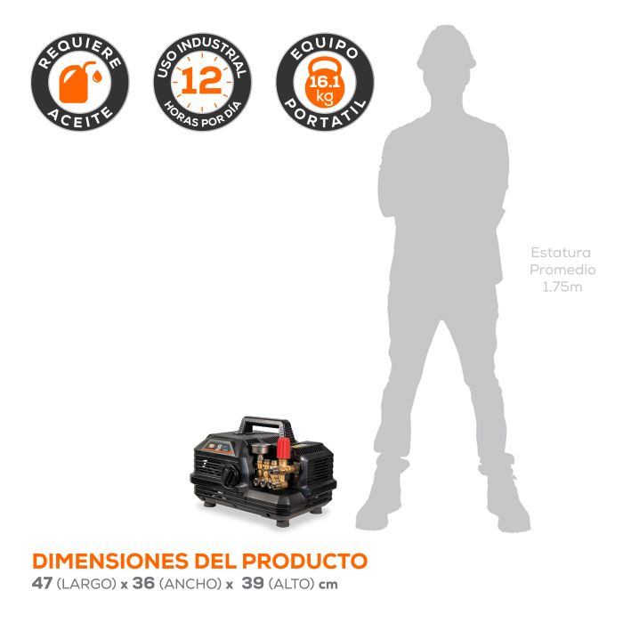 HIDROLAVADORA ELE 8LPM 1500PSI HII08L15ME200