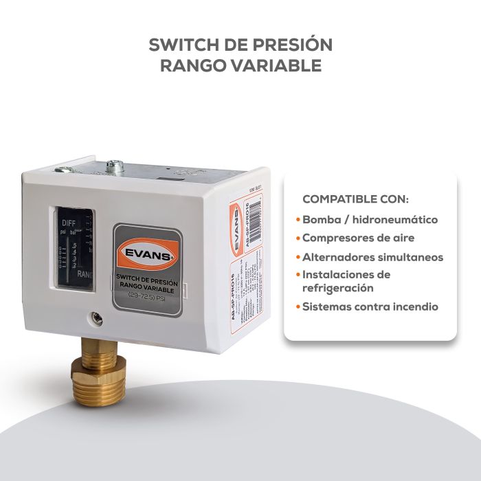 PRESOSTATO 0-16BAR 1/2INCH AB-SP-PRO16