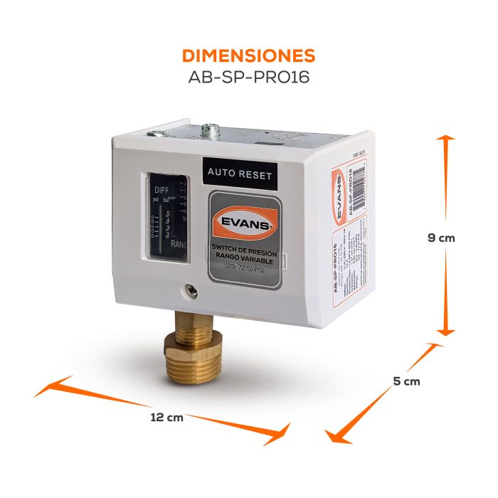 PRESOSTATO 0-16BAR 1/2INCH AB-SP-PRO16