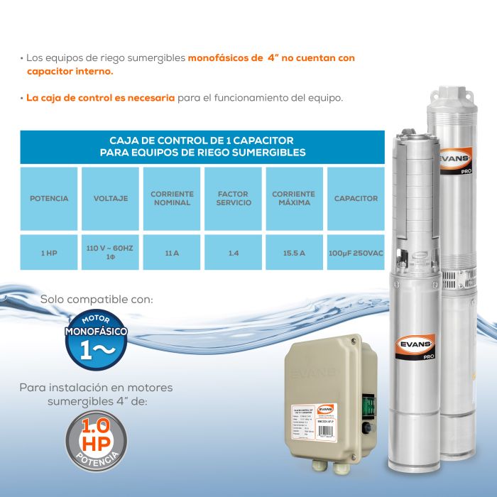 CAJA DE CONTROL 1HP P/MOTOR