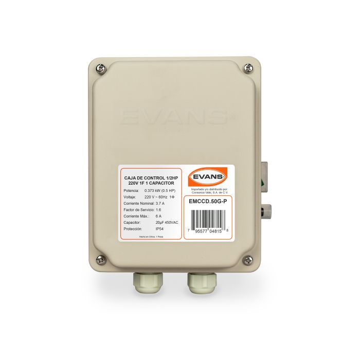 CAJA DE CONTROL 1/2HP P/ MOTOR