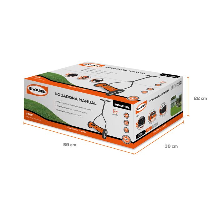 PODADORA EVANS 16 HELICOIDAL P16M