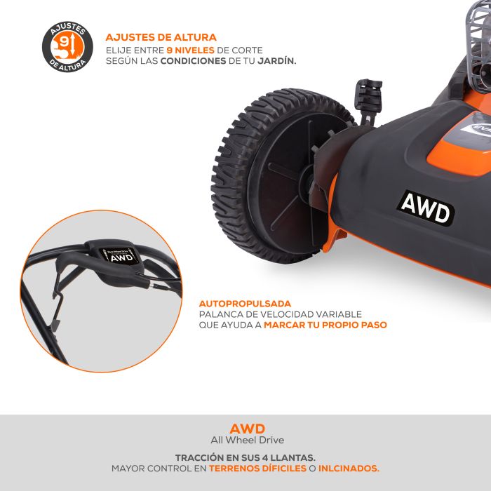 PODADORA 22" AWD3N1R8" BS675EV PE22YA725R