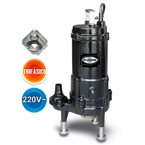 BOMBA TRITURADORA TRIFÁSICA 1.5HP 220V - GD1ME0150G