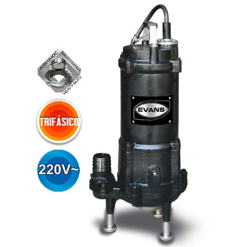 BOMBA TRITURADORA TRIFÁSICA 7.5HP 220V - GD2ME0750G