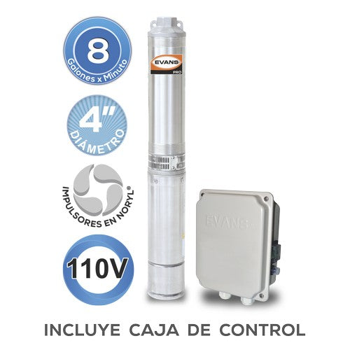 EQUIPO DE RIEGO SUMERGIBLE 8GPM 1.5HP 110V - SD410ME150F3