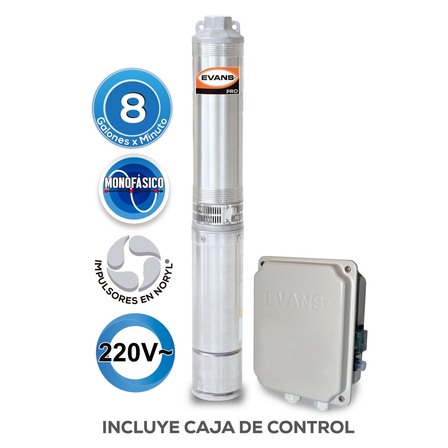 EQUIPO DE RIEGO SUMERGIBLE 8GPM 2.0HP 220V - SD410ME200G3
