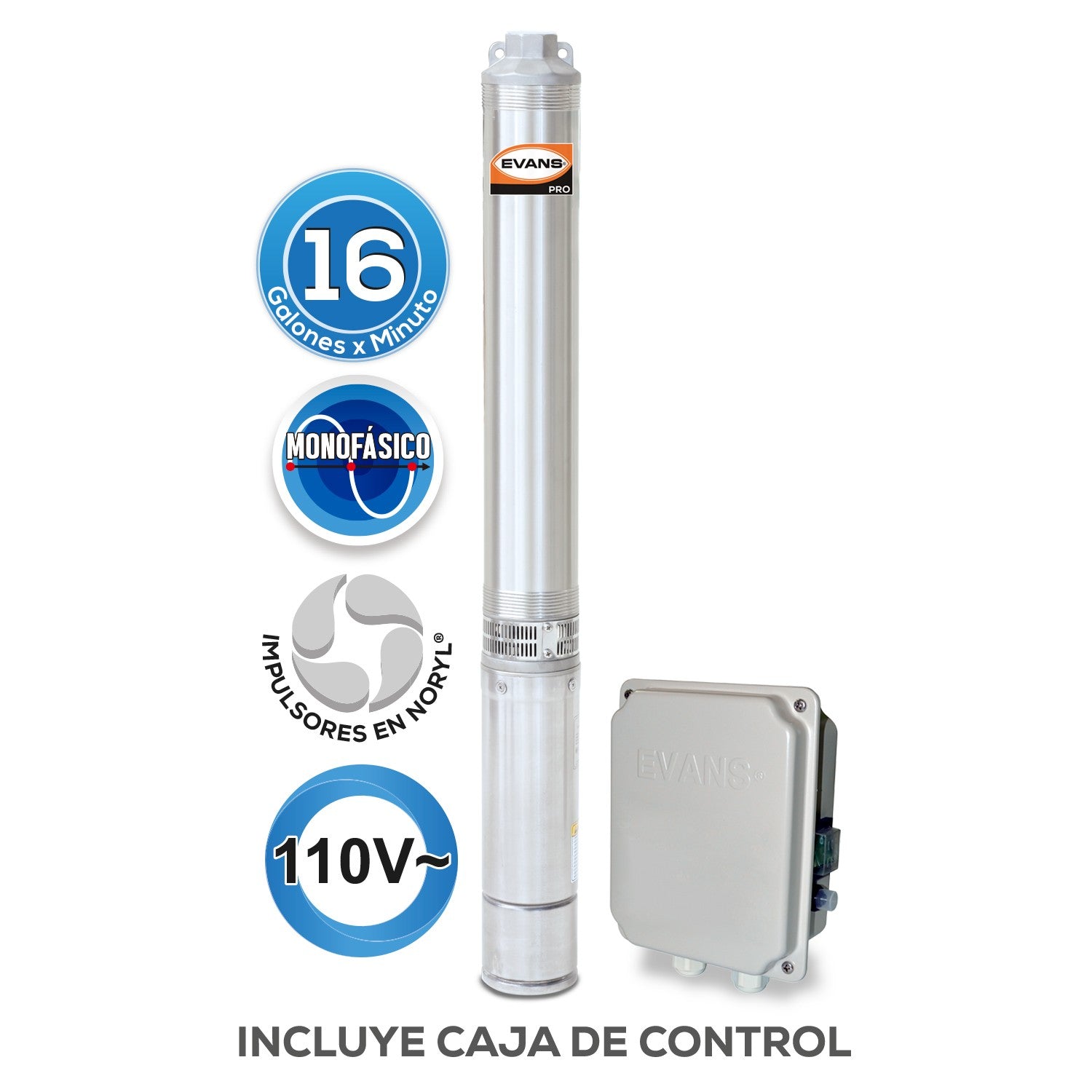 EQUIPO DE RIEGO SUMERGIBLE 16GPM 0.5HP 110V - SD418ME050F3
