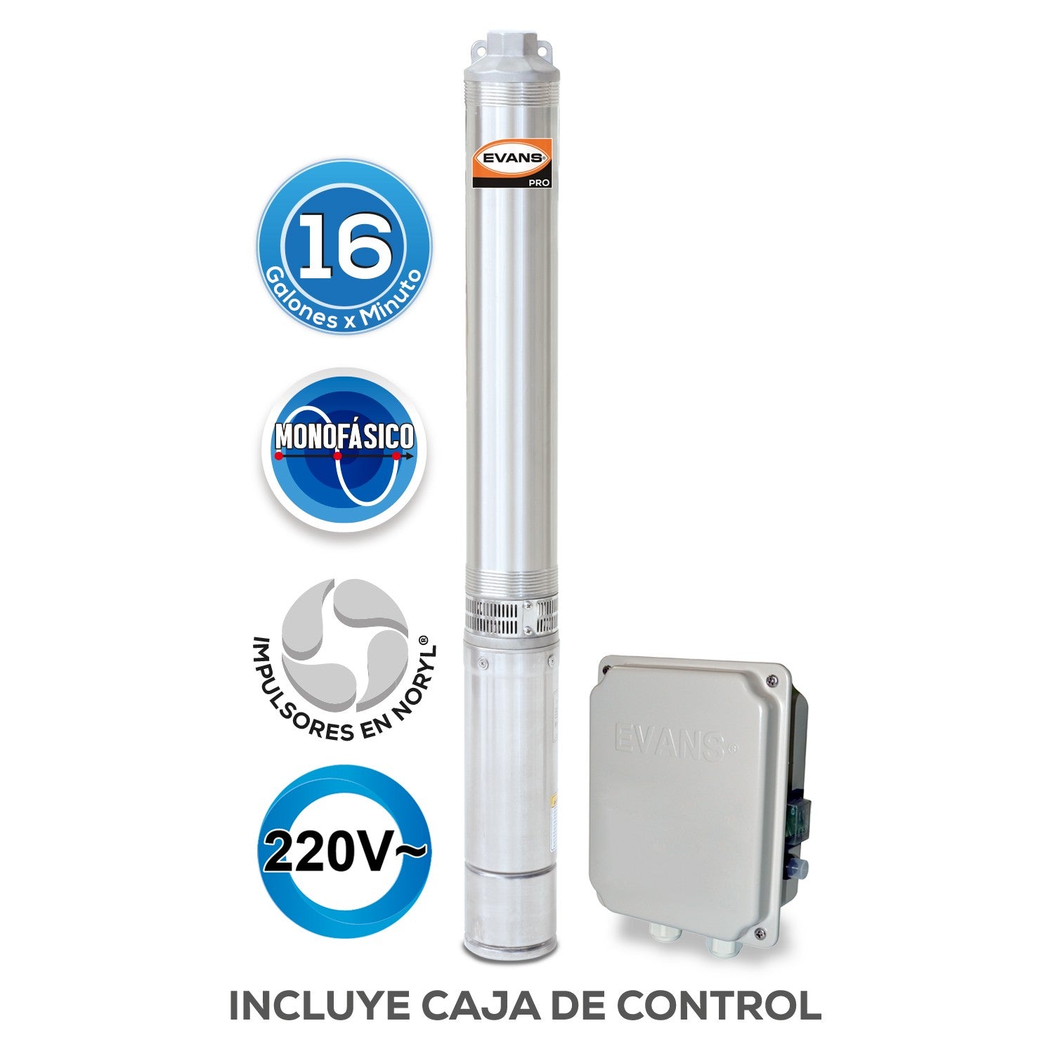 EQUIPO DE RIEGO SUMERGIBLE 16GPM 0.5HP 220V - SD418ME050G3