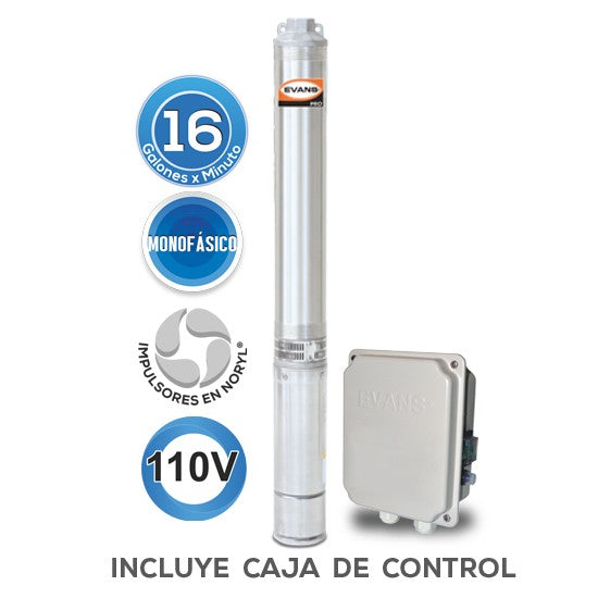 EQUIPO DE RIEGO SUMERGIBLE 16GPM 1.5HP 110V - SD418ME150F3