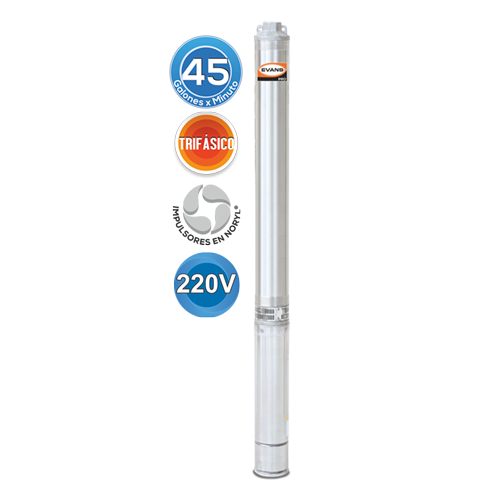 EQUIPO DE RIEGO SUMERGIBLE TRIFÁSICA 45GPM 3.0HP 220V - SD460ME0300G