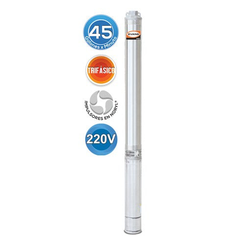 EQUIPO DE RIEGO SUMERGIBLE TRIFÁSICA 45GPM 7.5HP 220V - SD460ME0750G