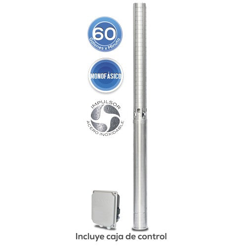 EQUIPO DE RIEGO SUMERGIBLE INOX 60GPM 5.0HP 220V - SD460ME500G3I