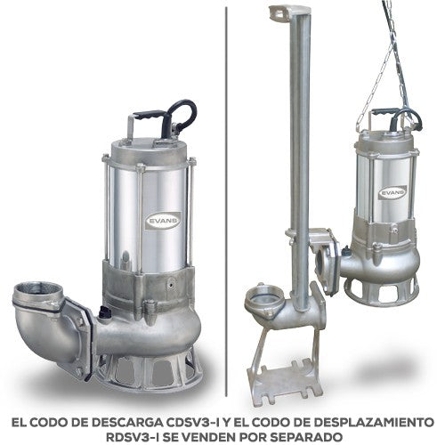 BOMBA INOXIDABLE PARA LODOS TRIFÁSICA 2.0HP 220V - SV3ME0200G-I