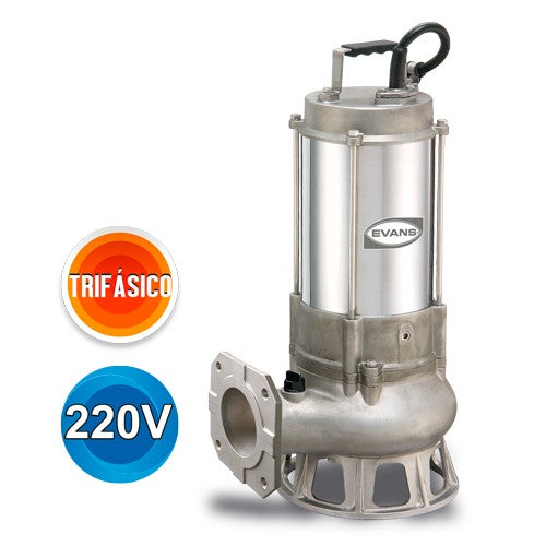 BOMBA INOXIDABLE PARA LODOS TRIFÁSICA 5.0HP 220V - SV3ME0500G-I
