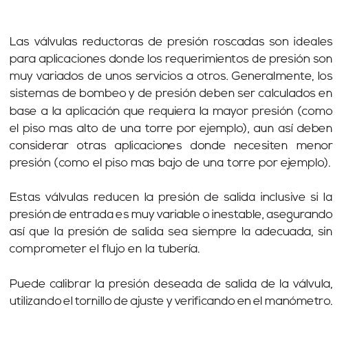VÁLVULA REDUCTORA DE PRESION 1.5" - AB-VRDP150R