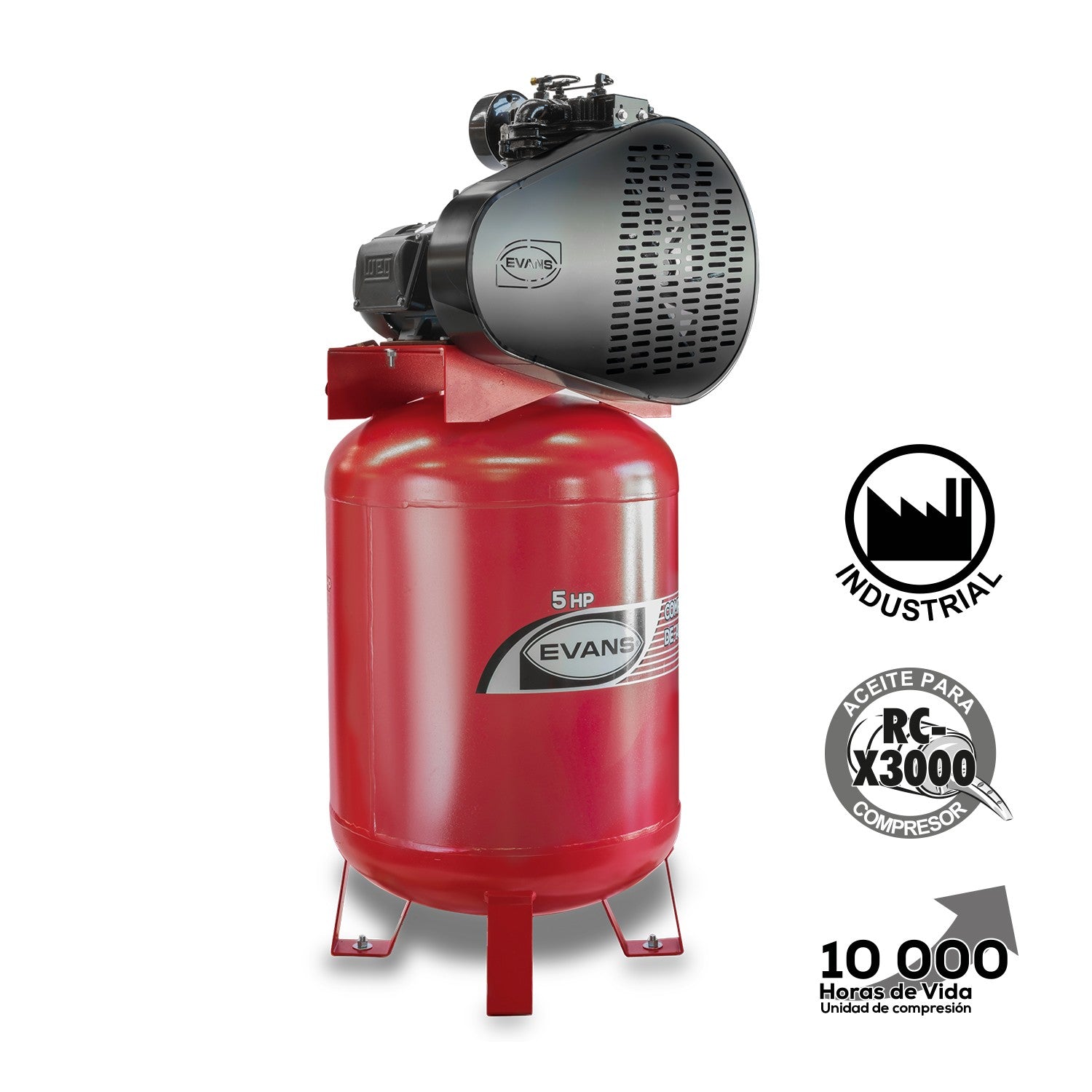 COMPRESOR 2 ETAPAS 5HP 300L - E230ME0500-300V