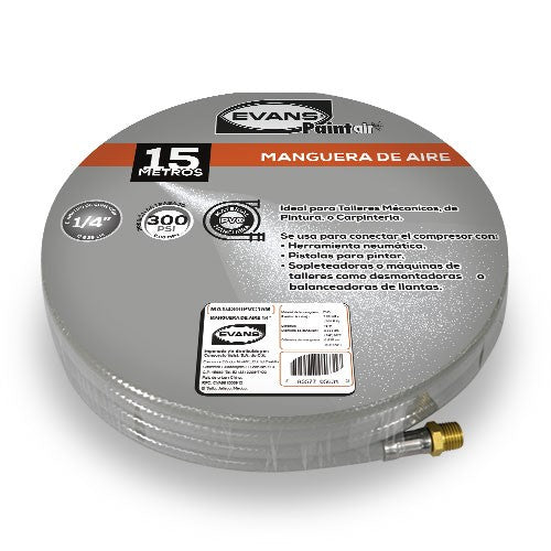 MANGUERA DE AIRE PVC 1/4 15M - MA1/4300PVC15M