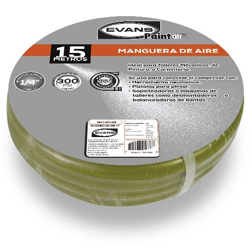 MANGUERA DE AIRE HULE 1/4 15M - MA1/4H15M