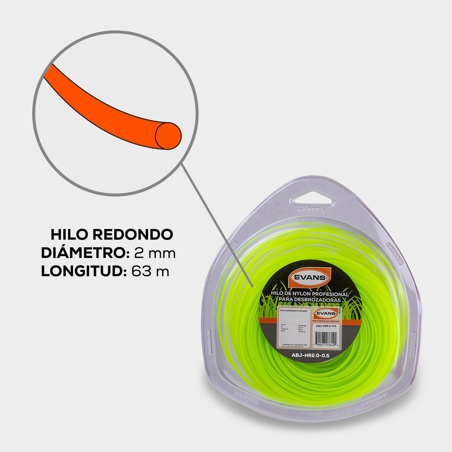 HILO DESBROZADORA 2MM 63M - ABJ-HR2.0-0.5